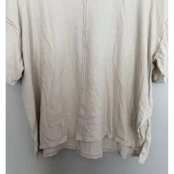 Free People We The Free Love Rose Tee Ivory Women's Size Small - Image 6