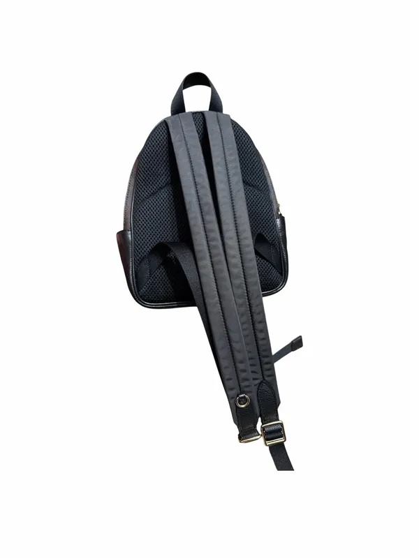 Coach Mini Backpack in Brown Signature Canvas and Black Leather - Image 4