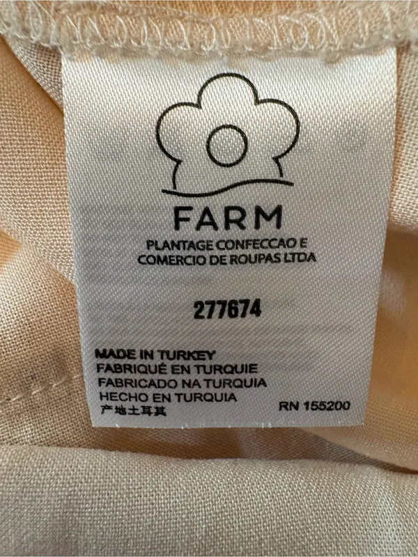Farm Rio X Anthropologie Tiered Midi Skirt Women Small Cream Tropical Floral NWT - Image 12