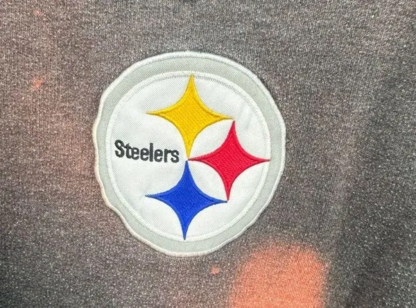 NFL Pittsburgh Steelers Custom Bleach Splatter Sweatshirt Size Large Football - Image 7