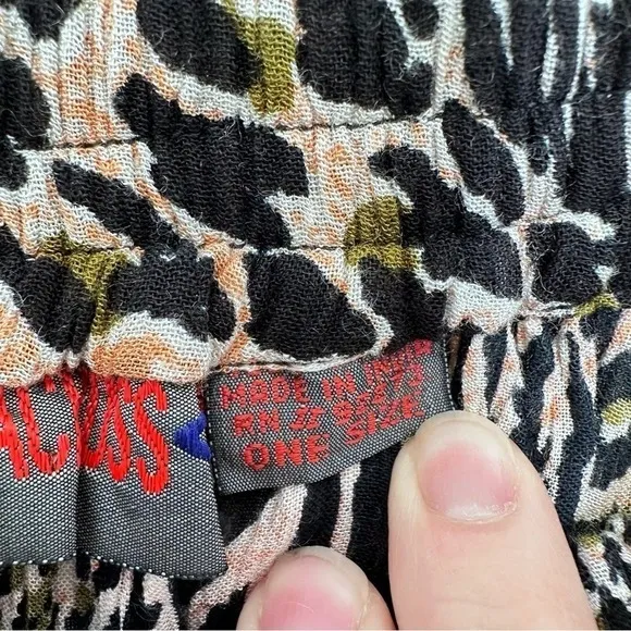 Vintage Flowy‎ Animal Print Boho Eclectic Artsy Pull On Maxi Skirt Maximalism - Image 7