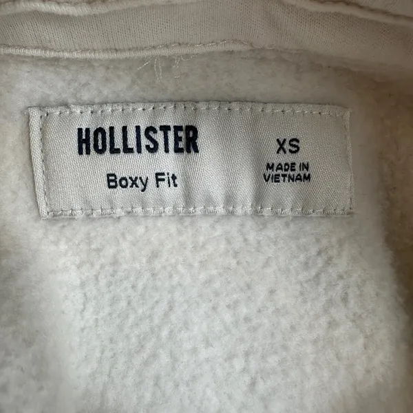 Hollister Shelby GT 500 Ford Hoodie Women's XS Cream Boxy Fit Cotton Blend Car - Image 4