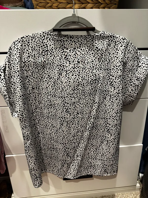 Chic SHEIN Dalmatian Dot Blouse 🖤🤍 - Image 3
