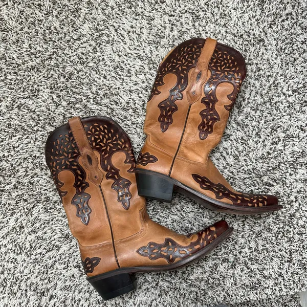 Old west perforated cowgirl boots - Image 3