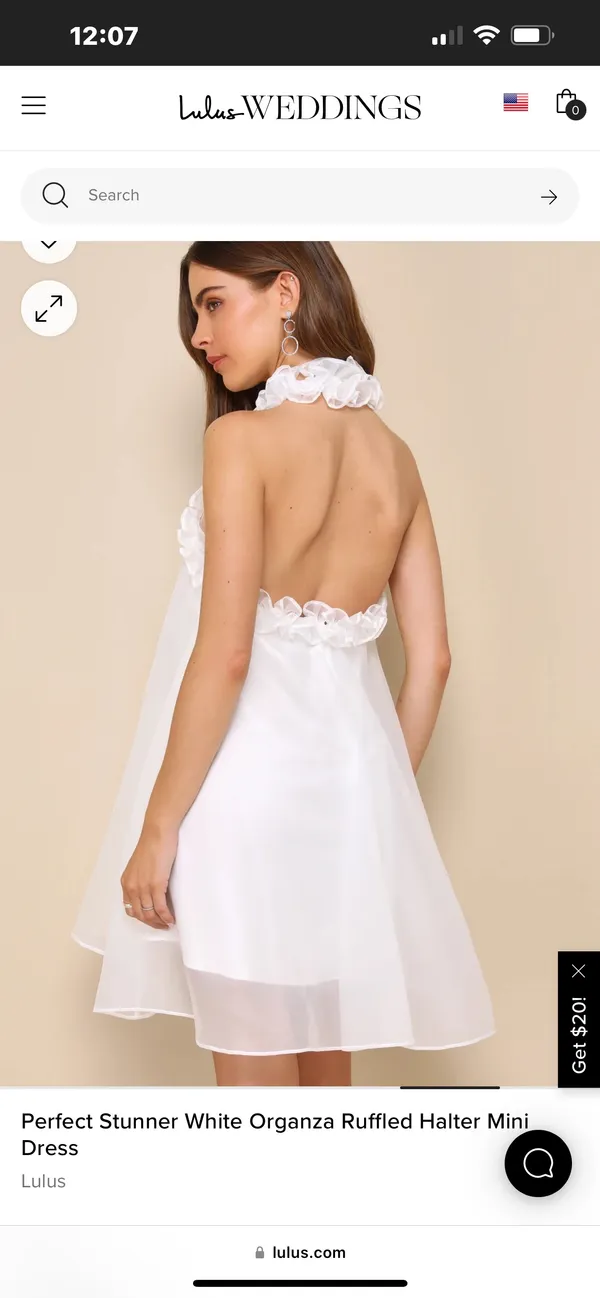 Lulus White Ruffle Halter Dress - Image 2