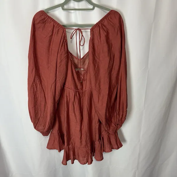 NWT Selfie Leslie XL Catch Feelings Dress Rose Red Milkmaid Coquette HoCo Rush - Image 14