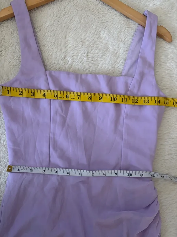 Lulus Glamorous Disposition Lavender Ruched Maxi Dress Size XS Bridesmaid Formal - Image 6