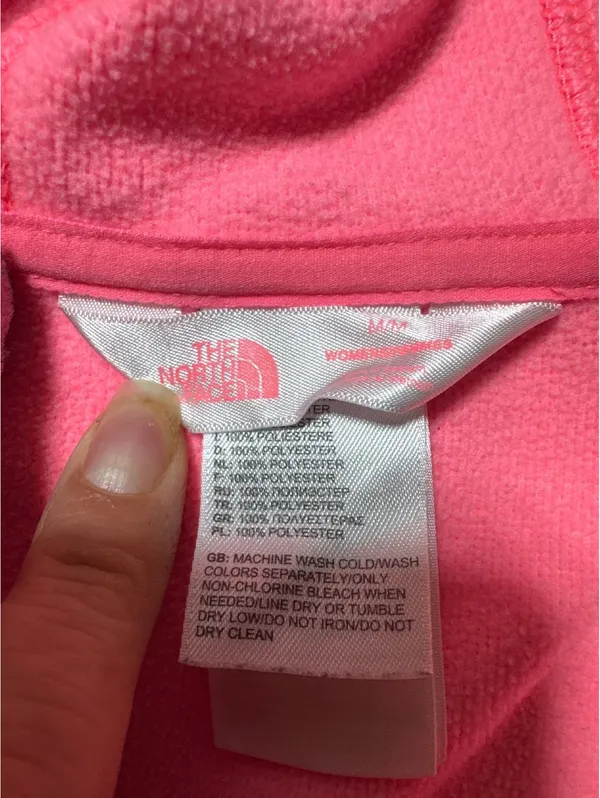 The North Face Pink Zip-Up Hoodie - Image 3