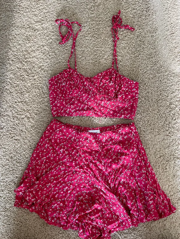 Red Two Piece Set - Image 2