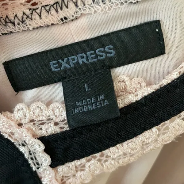 Express Sleeveless BabyDoll Top with lace size Large - Image 13