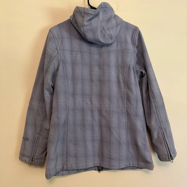 Free Country Hooded Softshell Jacket Full Zip Blue Pattern‎ Blue Medium Outdoors - Image 2
