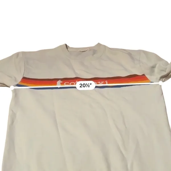 Cotopaxi Retro Stripe‎ Logo Crewneck Sweatshirt Medium Blue Organic Cotton - Image 6