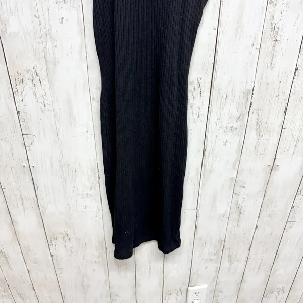 French Connection Dress Women Sz 4 Black Ribbed‎ Sleeveless Spaghetti Strap Midi - Image 3