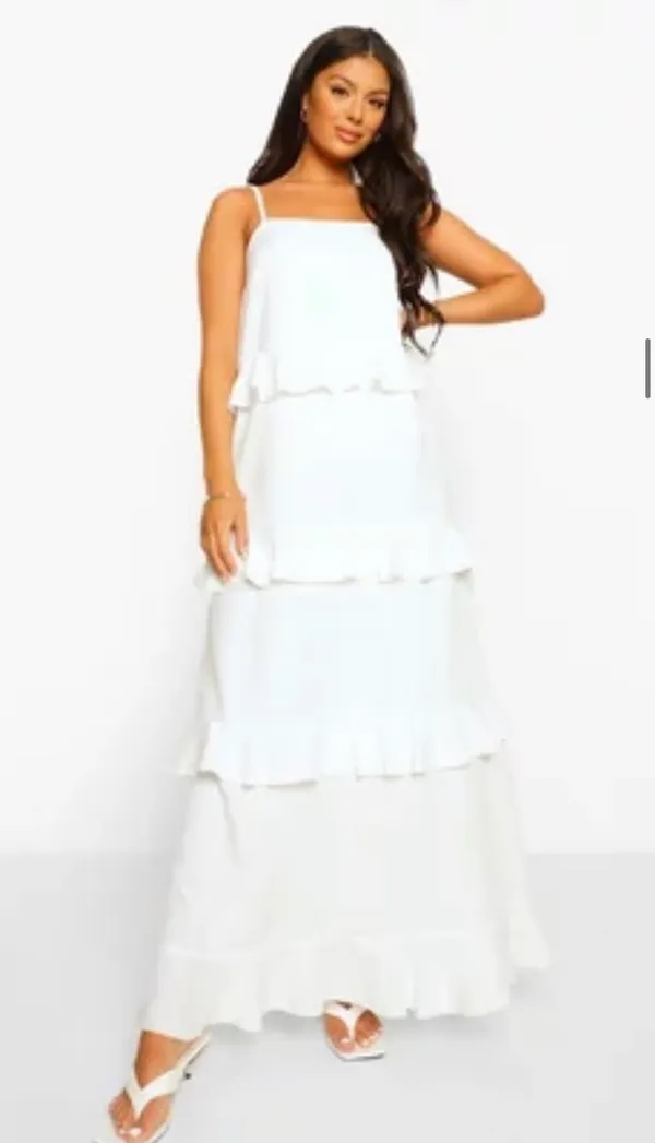 NWT RUFFLE MAXI in Black  - Image 4