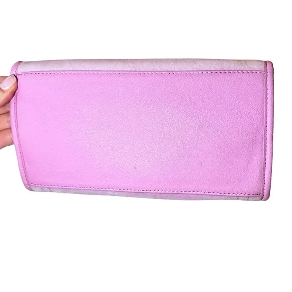 Juicy Couture Velour Rhinestone Mini Tote Y2K Pink Crossbody Bag Charm Coquette - Image 6