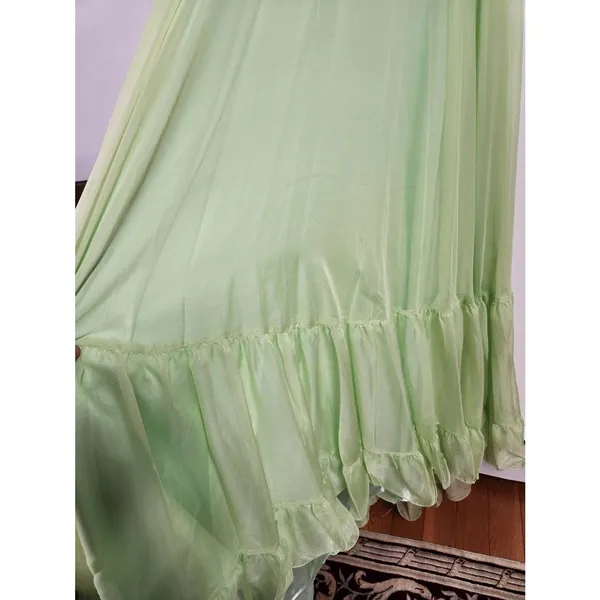 Mac Duggal Ruffle Tiered Cut-Out Chiffon Gown mint color size 8. H - Image 9