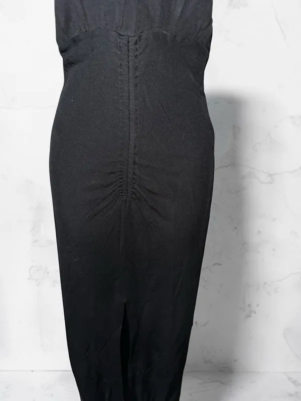 IRO- Rubini Halter Ruched Maxi Dress in Black Size XS - Image 8