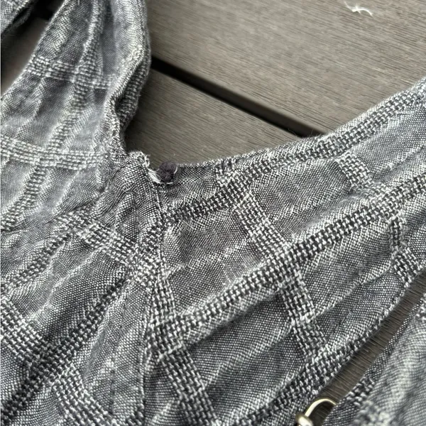 RVCA Grey Striped Overall Shorts - Image 8