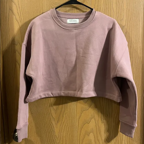 Paragon FitWear Women’s Fleece Lined Cropped‎ Dusty Pink Crewneck Sweatshirt - Image 6