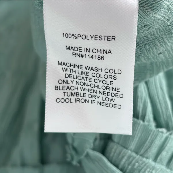 Frye & Co. Green Teal Eyelet Peplum Blouse Lace Floral Western Boho Flowy - Image 10