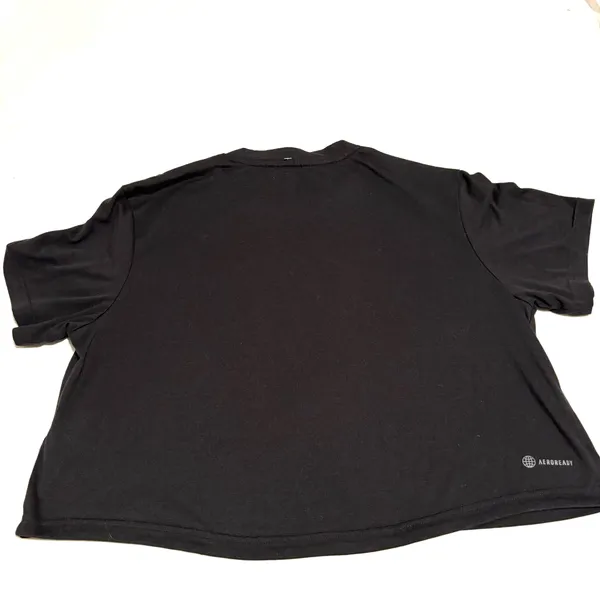 Adidas Crop Top Black with colorful logo - Image 3