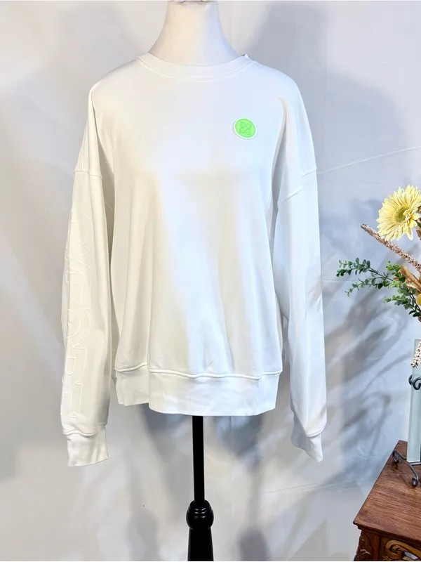 G/FORE Coordinates French Terry Oversized Pullover Sweatshirt White Sz L🧡 Size L - Image 10