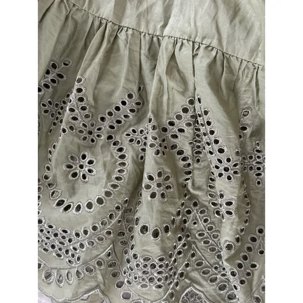 NWT Rails Darlene Eyelet Dress XL Cottage Western Ruffle Cotton Embroidered $278 - Image 8