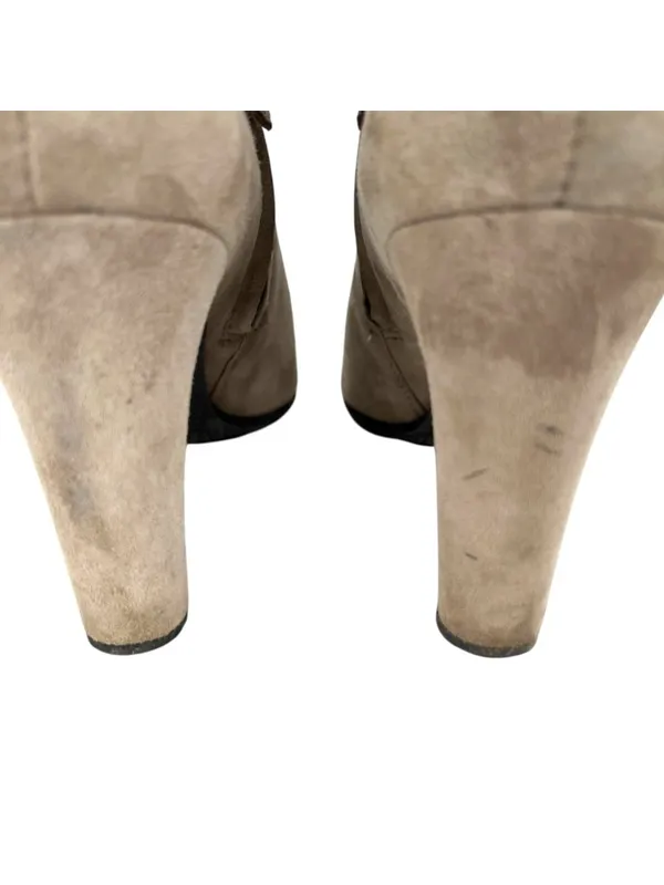 Sam Edelman Shelby Taupe Suede Heeled Ankle Booties Size 9 - Image 10