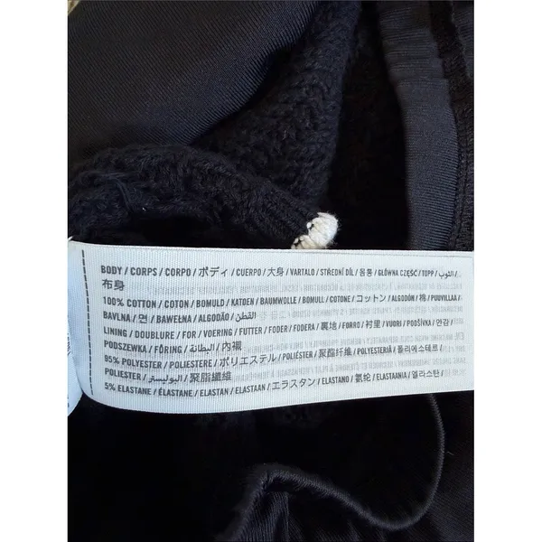 Abercrombie & Fitch Crochet Knit Crop Cami Small Black White Cotton Bra Top - Image 5