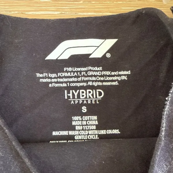 Aeropostale Formula 1 Off Shoulder Tee The Race Size S Black Red Gray - Image 2