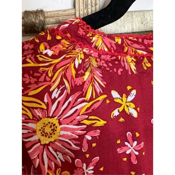 Poupette St. Barth Pink Floral Maxi Dress S - Image 10