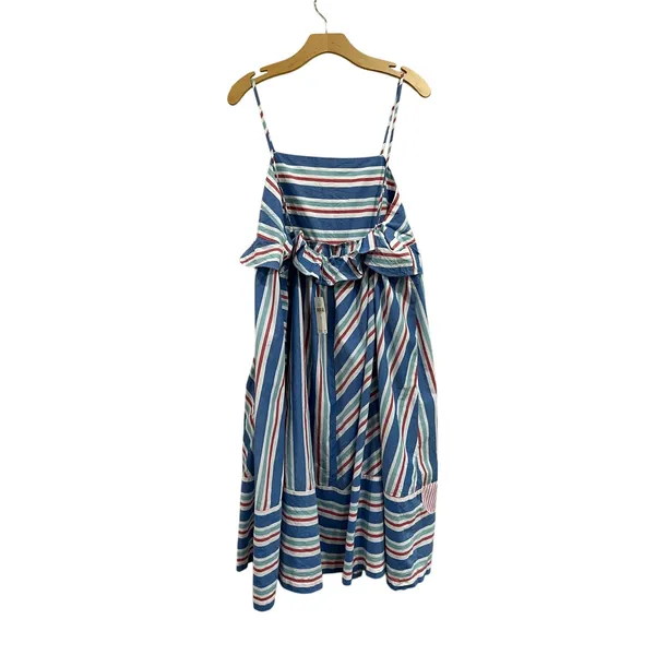 Anthropologie Celandine Stripe Sundress Colorful‎ Cotton Midi Dress Boho Sz L - Image 3