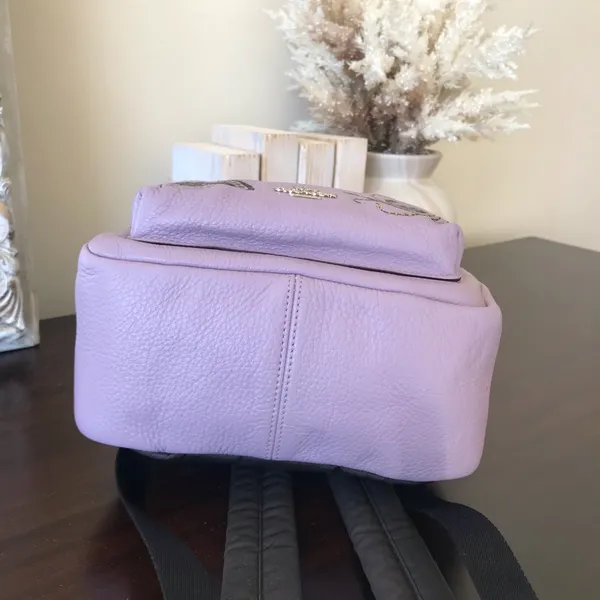 x Chelsea Champlain Leather Mini Charlie Backpack, Lilac Purple, F77899 - Image 7