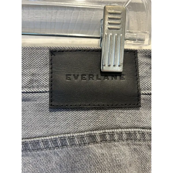 Everlane The 90s Cheeky Jean Organic Cotton Grey Washed‎ Crop Size 27 High Rise - Image 6