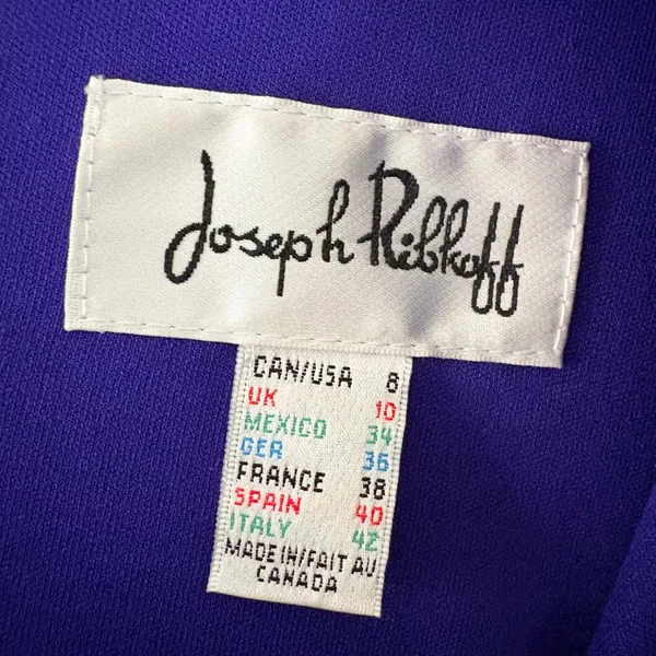 Joseph Ribkoff Royal Blue Cowl Neck Ruched 3/4 Sleeve Size 8 - Image 7