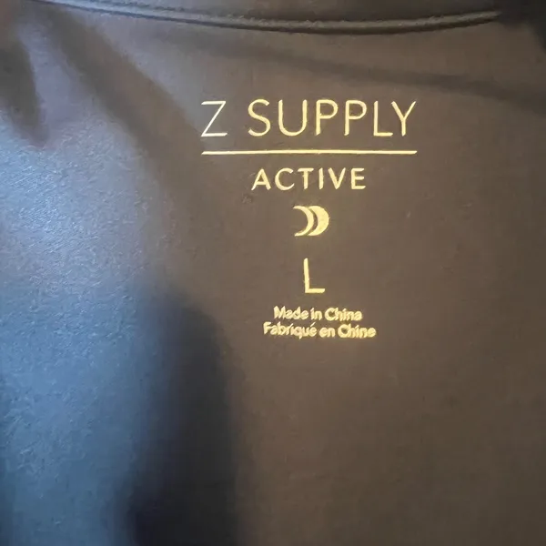 Z Supply Fair Play Polo Top INCA L Navy‎ Active Cropped Athletic Short Sleeve - Image 3