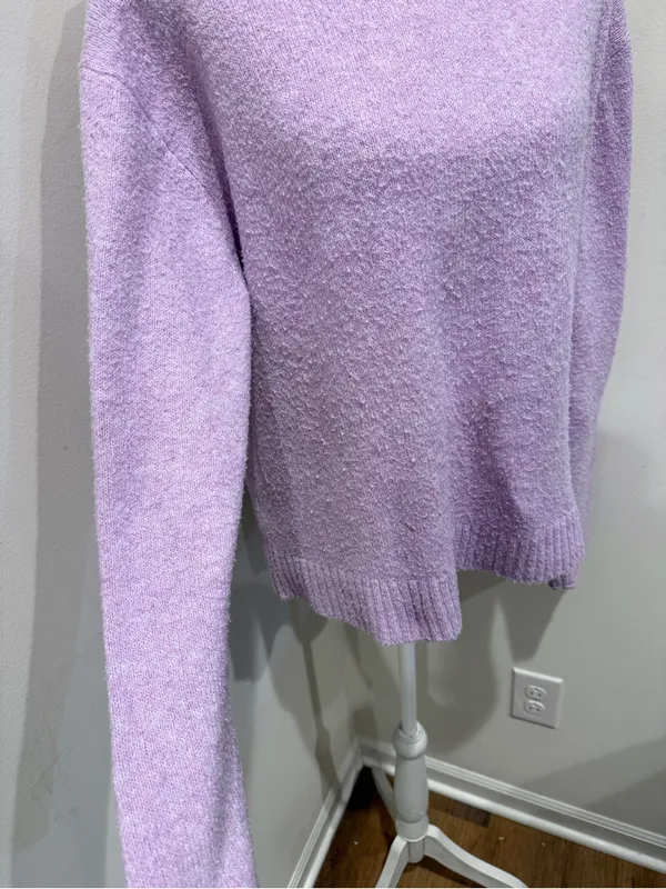 American Eagle Outfitters Lavender Crewneck Sweater - Image 3