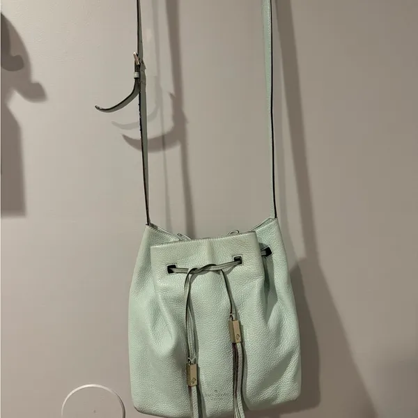 KATE SPADE Grey Street Tiny Cooper Turquoise Leather Crossbody Bucket‎ Bag - Image 2
