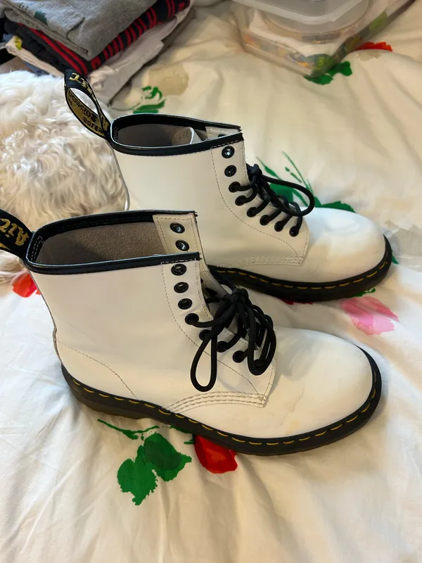 White Dr. Martens Boots - Image 2