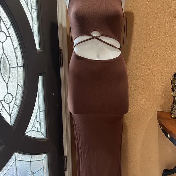 Oh Polly Princess Polly brown tank midi dress - Image 5