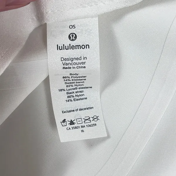 Lululemon Fast and Free Running Hat Women OS White Performance Athletic‎ Cap - Image 7