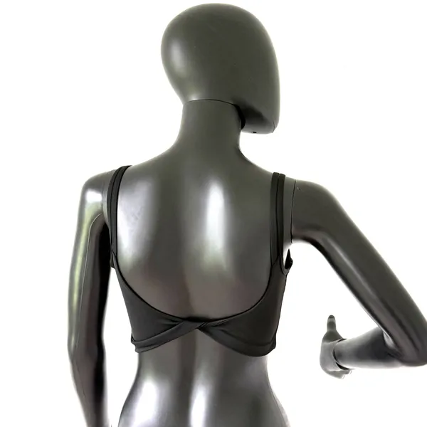 Gym Top Bustier Tank Top Blouse Cover Up Tee Straps Sport Tee Slim Fit Crop Top - Image 3