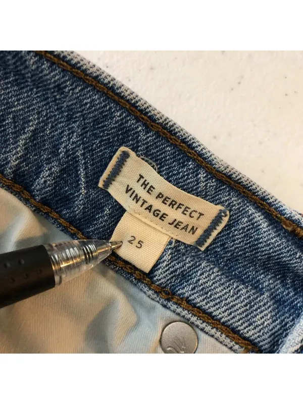 Madewell Womens The Perfect Vintage Jean Size 25 Light Wash High Rise - Image 5