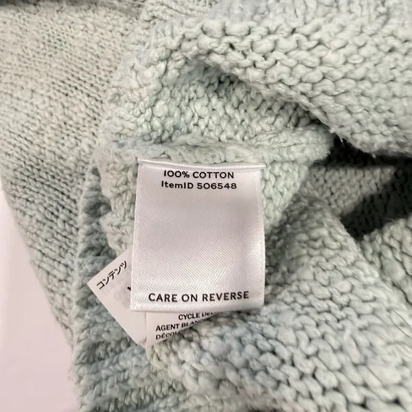 LL Bean Signature Blue Green Cotton‎ Ragg Crewneck Pullover Sweater Size XS - Image 9