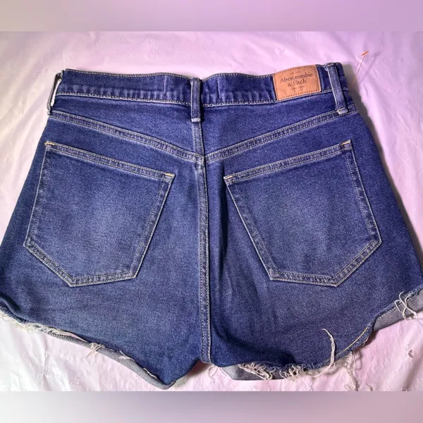 Abercrombie & Fitch Indigo High Rise Shorts - Image 3