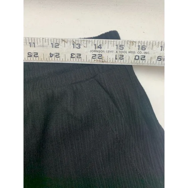 Halara size tall large new Black Wide Leg Cargo Pants velour Ribbed casual relax - Image 9