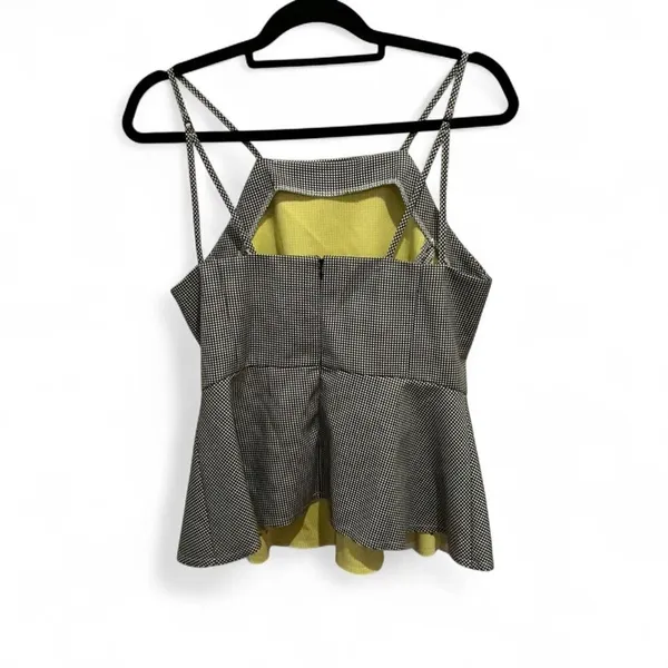 English Factory Black And White Gingham Peplum Tank‎ Medium - Image 2
