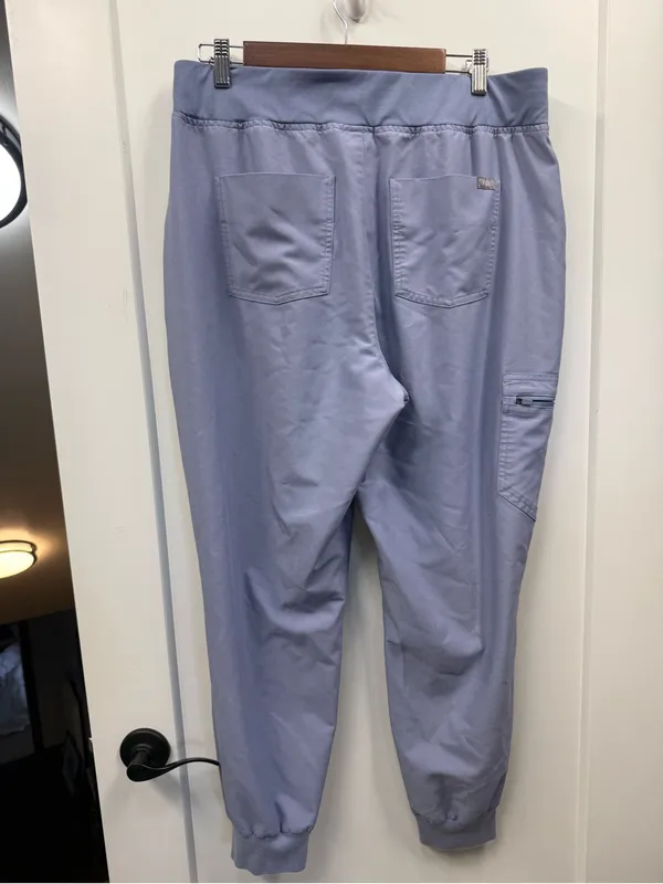 Figs Zamora Jogger Scrub Pant Slate Grey Blue Drawstring Medical Women's XL - Image 3