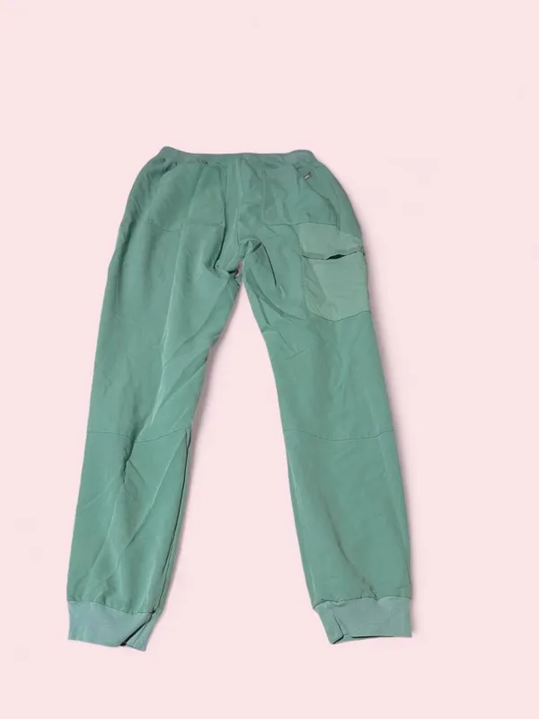 Figs Green Women's Zamora Jogger Scrub Pants with Orange Drawstring - Image 2