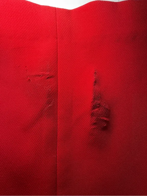 Lauren Ralph Lauren Red Off-Shoulder Cowl Maxi Dress with Front Slit FLAW - Image 7
